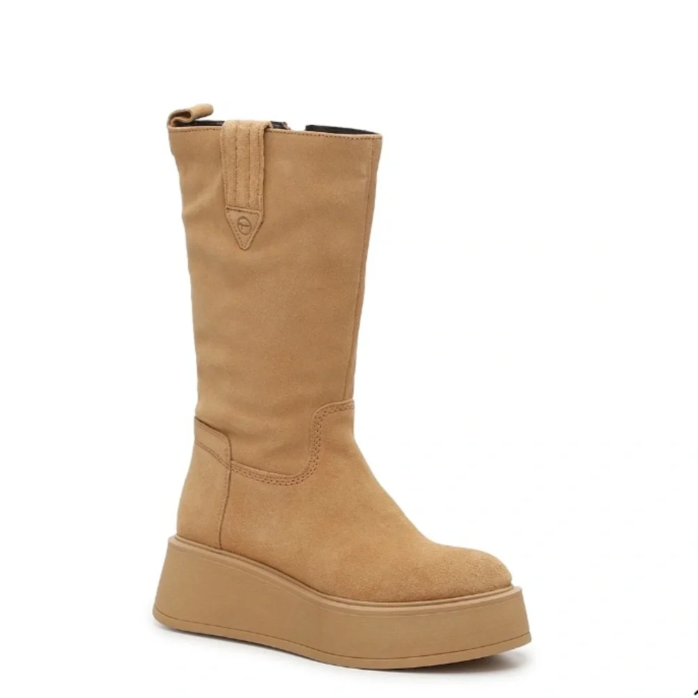Tamaris Suede Platform Boots - Picture 1 of 3